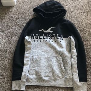 Gray and Black Hollister Hoodie